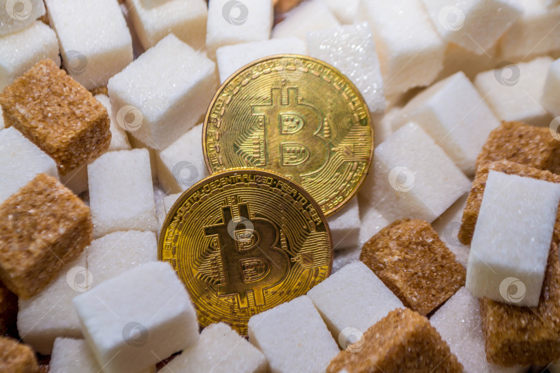 Скачать Биткоин и сахар фотосток Ozero