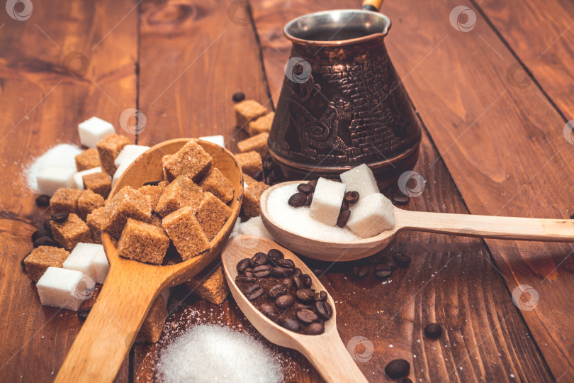 Скачать Сахар и кофе фотосток Ozero