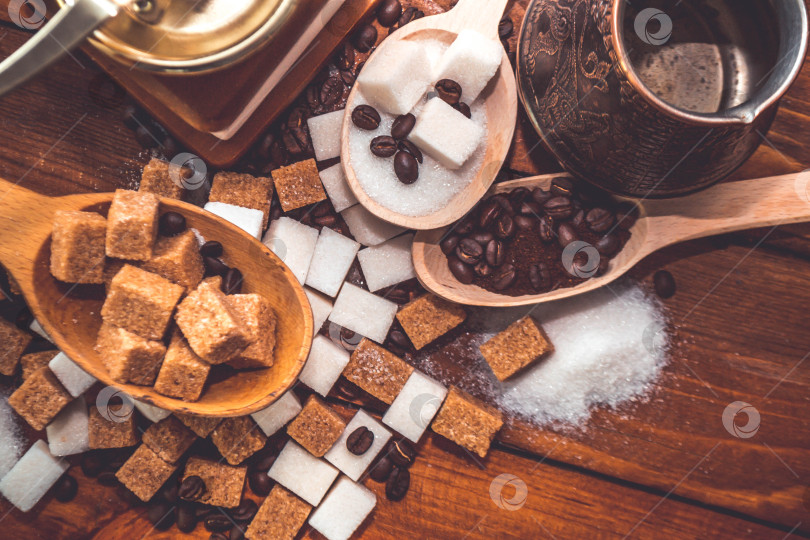 Скачать Сахар и кофе фотосток Ozero