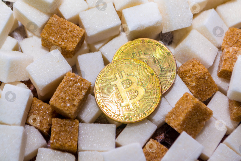 Скачать Биткоин и сахар фотосток Ozero