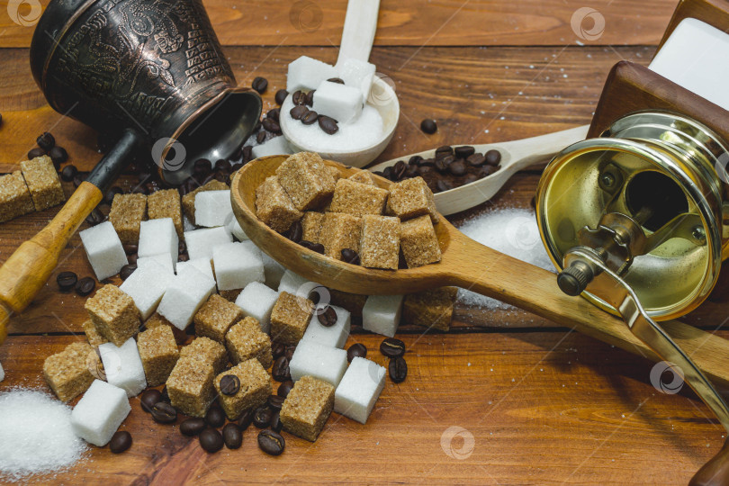 Скачать Сахар и кофе фотосток Ozero