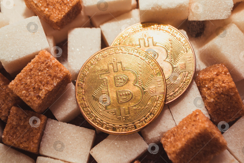 Скачать Биткоин и сахар фотосток Ozero