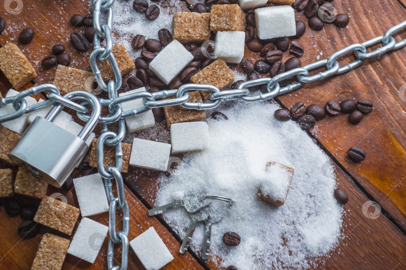 Скачать Сахар и цепочка с замком фотосток Ozero