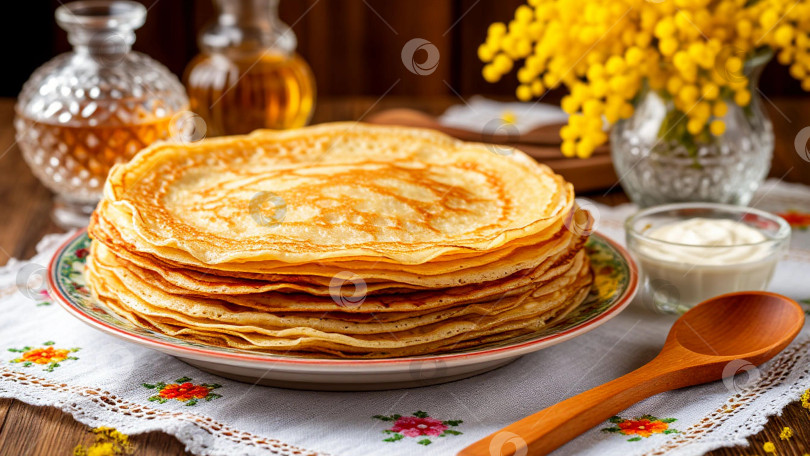 Скачать Русская кухня блины. фотосток Ozero