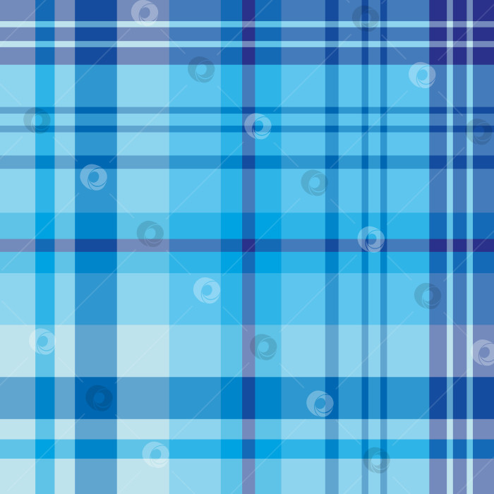 Скачать Бесшовный узор с модными синими цветами для пледа, ткани, текстиля, одежды, скатертей и других вещей. Векторное изображение. фотосток Ozero