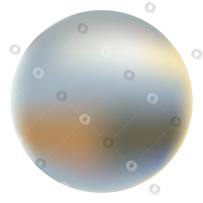 Скачать Серебристо-серый значок с жемчужиной. Морская жемчужина, выделенная на белом фоне. Перламутровый шарик. Иллюстрация фотосток Ozero