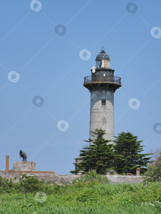 Скачать Маяк Тонин. Мыс Свободный. 2025. 09. Сахалин.  Россия.(1935, Камоидзава - мыс Айро. Карафуто) Сахалин. (марка) фотосток Ozero