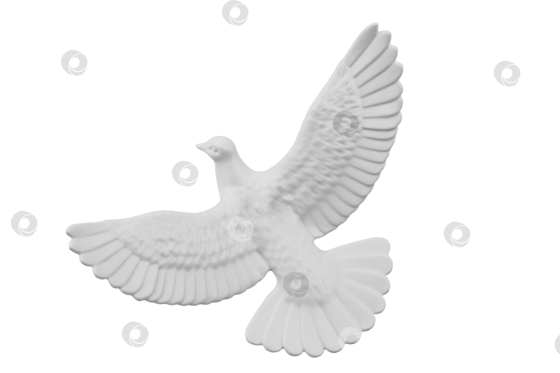 Скачать керамическая статуэтка голубя, домашний декор, подарок, изолированная на белом фоне фотосток Ozero