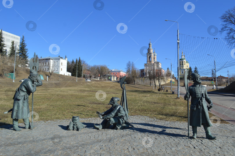 Скачать Жанровая скульптура Стрельцы фотосток Ozero