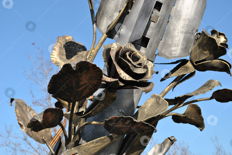 Скачать Саур-Могила, ДНР - 17 ноября 2017: Военный мемориал у подножия высоты фотосток Ozero