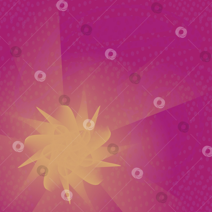 Скачать Шаблон для презентаций, открыток со стилизованным цветком на градиентном розовом фоне. фотосток Ozero