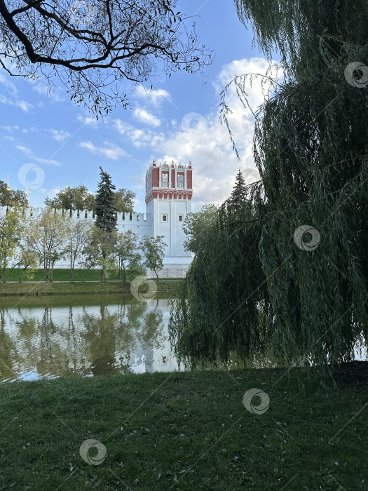 Скачать Пруд перед храмом фотосток Ozero