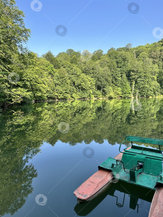 Скачать Лодка в пруду фотосток Ozero