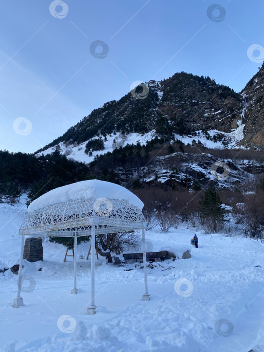 Скачать Зимнее ущелье фотосток Ozero