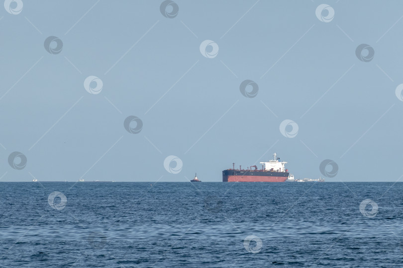 Скачать 24 августа 2025 года: Крупное грузовое судно заходит в порт Новороссийска, Россия, на Черном море, демонстрируя морской транспорт, промышленное судоходство и береговую инфраструктуру. фотосток Ozero