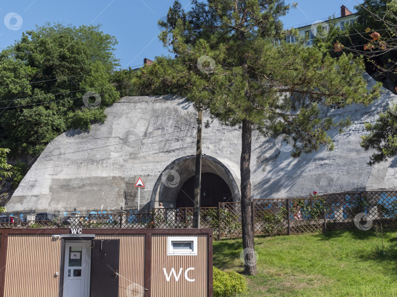 Скачать 19 августа 2025 года Вход в комплекс "Абрау-Дюрсо", утопающий в зелени и живописном ландшафте фотосток Ozero