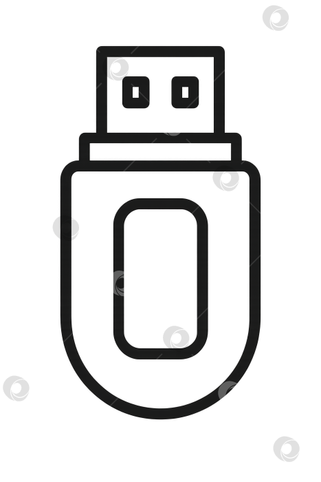 Скачать Значок USB-накопителя, выделенный на прозрачном фоне фотосток Ozero