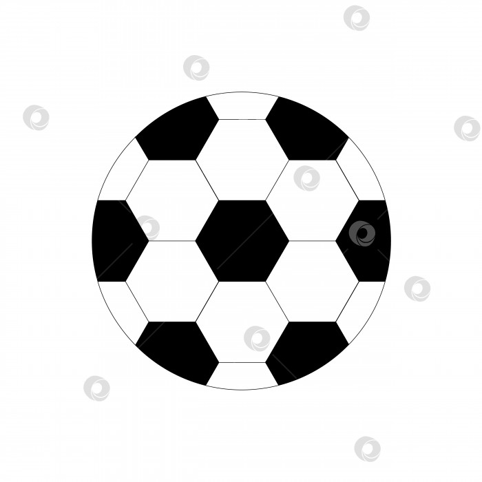 Скачать Значок футбольного мяча на белом фоне. фотосток Ozero