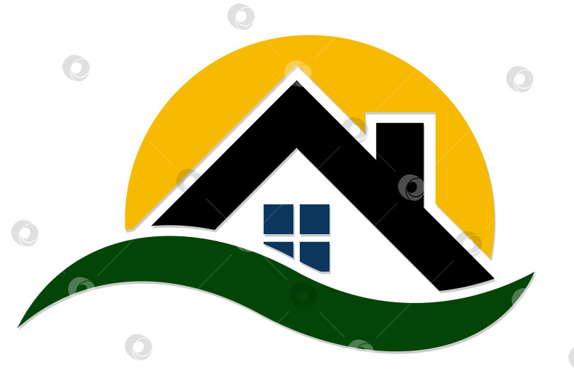 Скачать Логотип загородного дома. фотосток Ozero