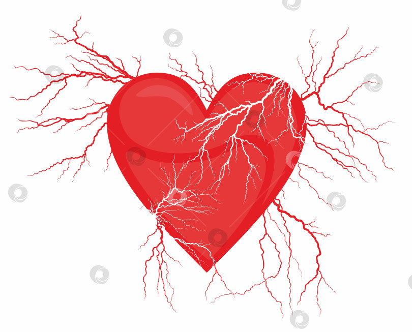 Скачать Сердце с молнией. фотосток Ozero