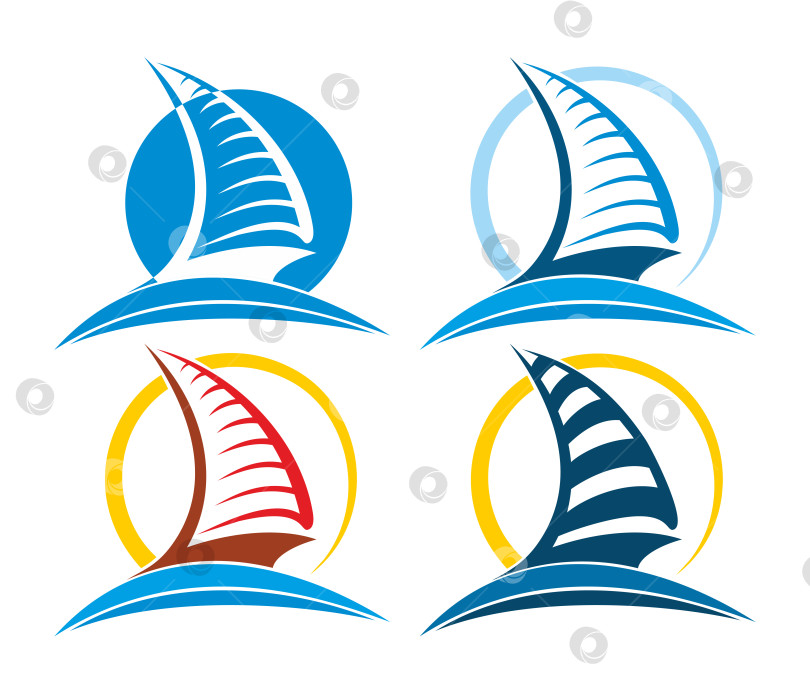 Скачать Логотипы парусников. фотосток Ozero