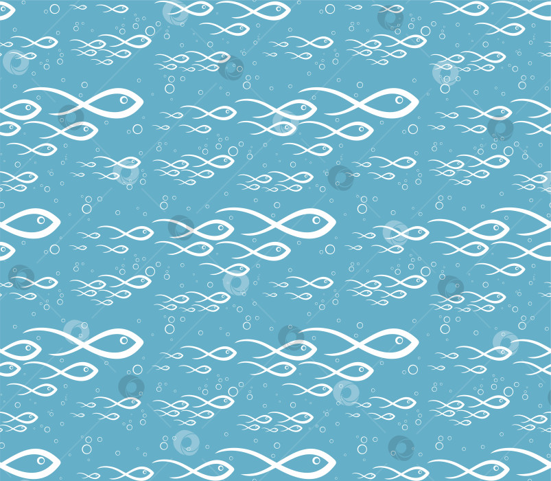 Скачать Бесшовный фон с рыбами. фотосток Ozero