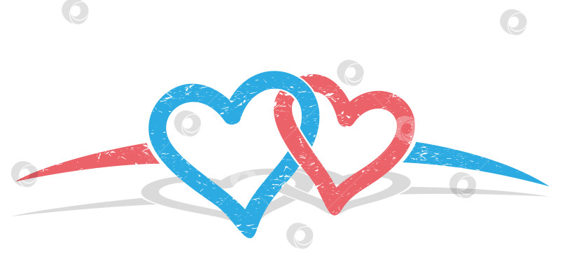 Скачать Логотип пары сердец. фотосток Ozero