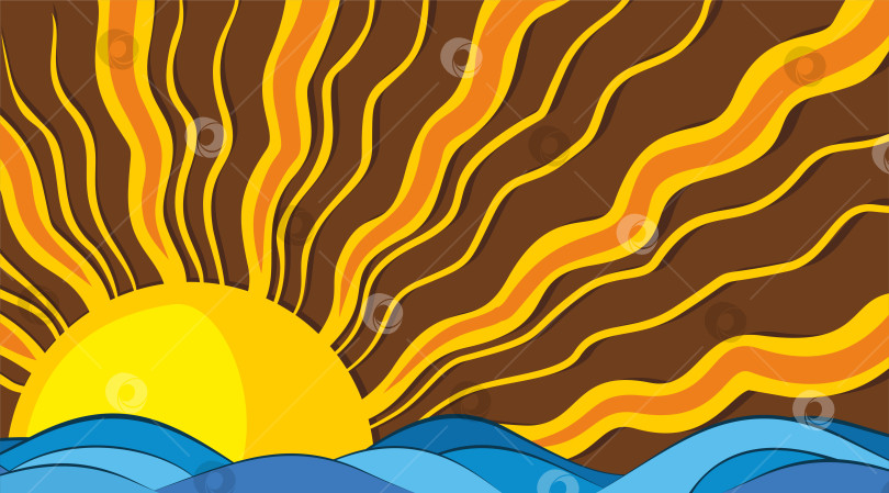 Скачать Морской пейзаж с рассветом. фотосток Ozero