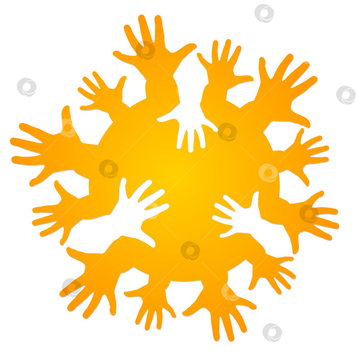 Скачать Солнце с детскими руками. фотосток Ozero