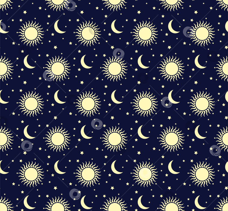 Скачать Фон с солнцем и луной. фотосток Ozero