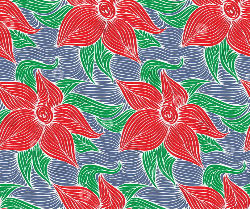 Скачать Бесшовный фон с лотосом. фотосток Ozero