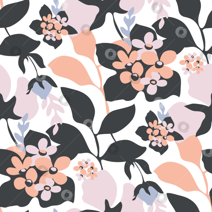 Скачать Векторный цветочный бесшовный узор фотосток Ozero