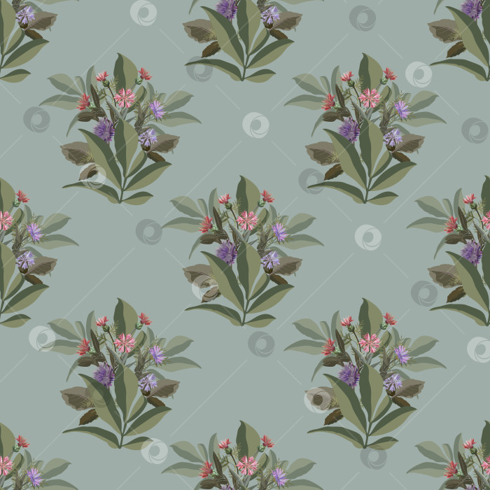 Скачать Векторный цветочный бесшовный узор фотосток Ozero