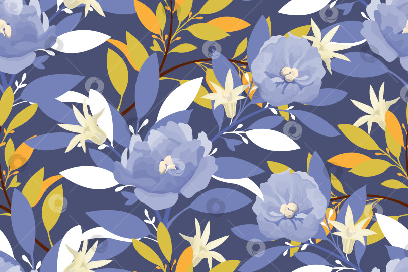 Скачать Векторный цветочный бесшовный узор фотосток Ozero