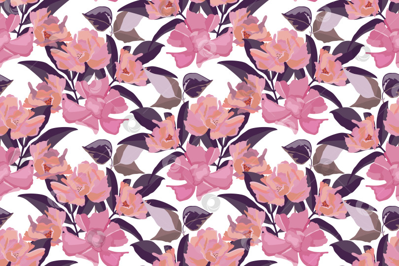 Скачать Векторный цветочный бесшовный узор фотосток Ozero