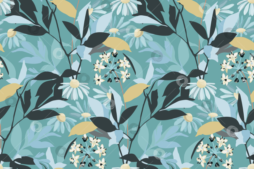 Скачать Векторный цветочный бесшовный узор. фотосток Ozero