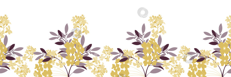 Скачать Векторный цветочный бесшовный узор, кайма. фотосток Ozero