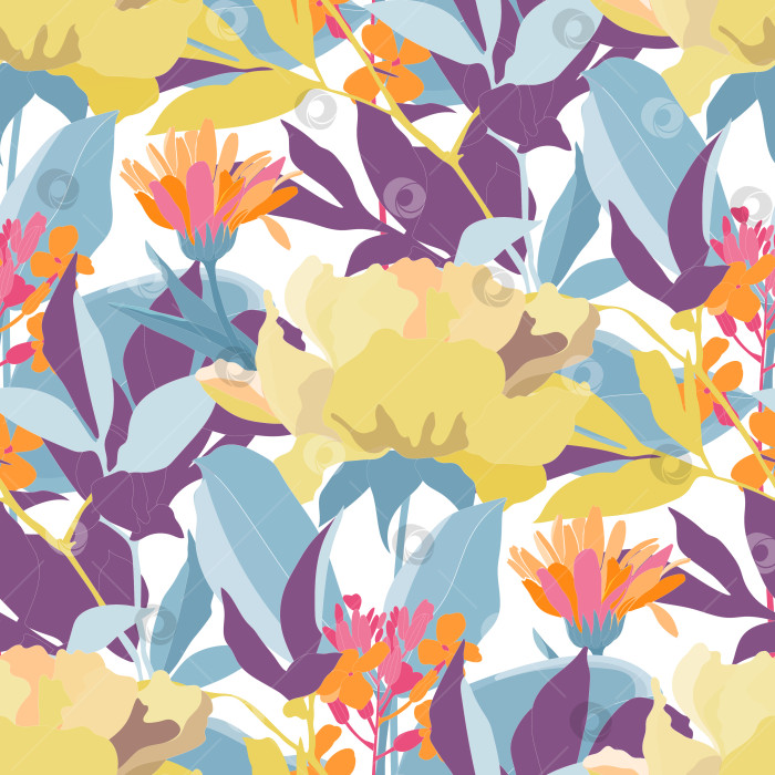 Скачать Векторный цветочный бесшовный узор. фотосток Ozero