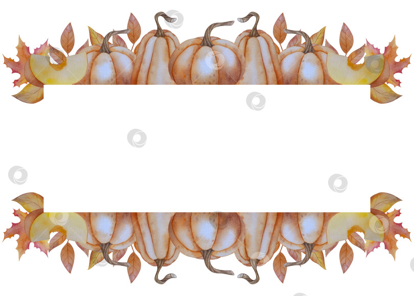 Скачать Коллекция осенних элементов. Осенние композиции с тыквами, кленовыми листьями, подсолнухом, рожью. Акварельная иллюстрация дня благодарения за урожай. Иллюстрации ручной росписи для дизайна, полиграфии, Хэллоуина, дня благодарения, социальных сетей. фотосток Ozero