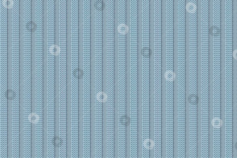 Скачать Бесшовный узор синего цвета на резинке. Вязание в рубчик. фотосток Ozero