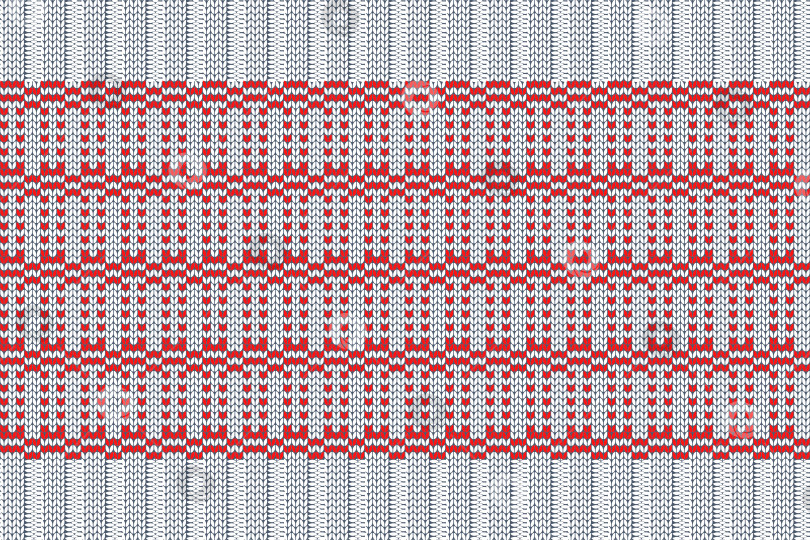 Скачать Узор для вязания на Рождество и зимние праздники в клетку, дизайн свитера фотосток Ozero