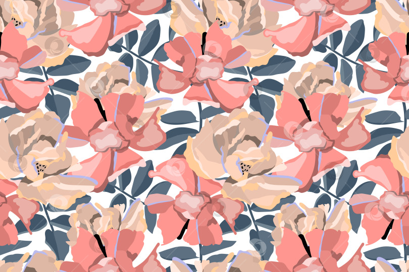 Скачать Векторный цветочный бесшовный узор фотосток Ozero