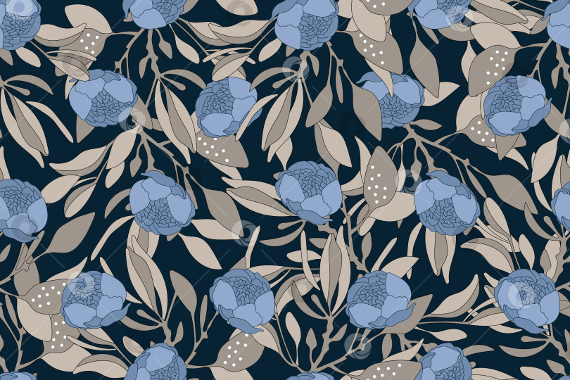 Скачать Векторный цветочный бесшовный узор. фотосток Ozero