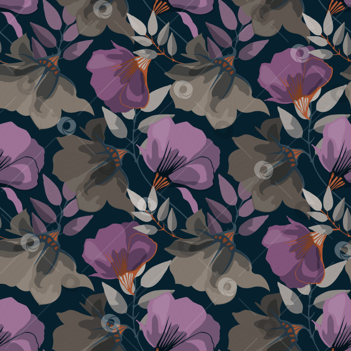 Скачать Векторный цветочный бесшовный узор фотосток Ozero