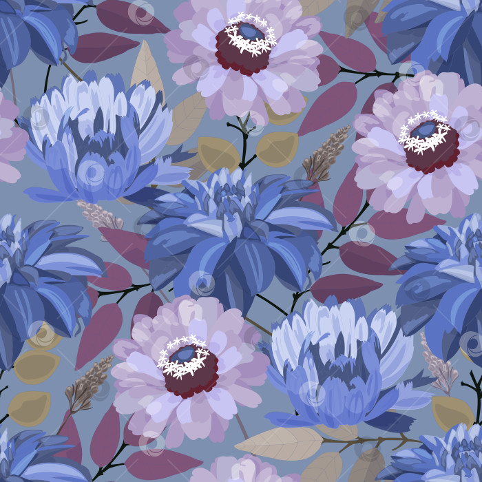 Скачать Векторный цветочный бесшовный узор. фотосток Ozero