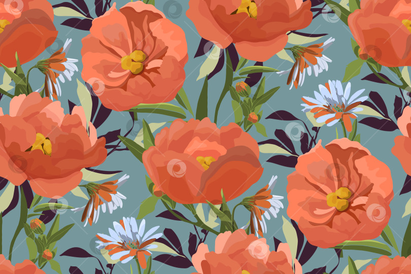 Скачать Векторный цветочный бесшовный узор. фотосток Ozero
