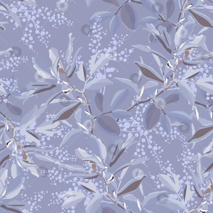 Скачать Векторный цветочный бесшовный узор в сиреневых тонах. фотосток Ozero