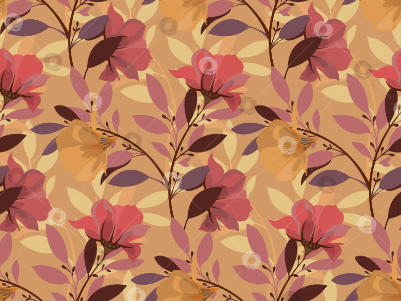 Скачать Векторный цветочный бесшовный узор. фотосток Ozero