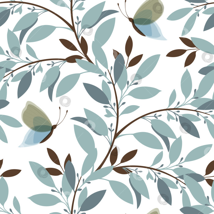 Скачать Векторный цветочный бесшовный узор фотосток Ozero