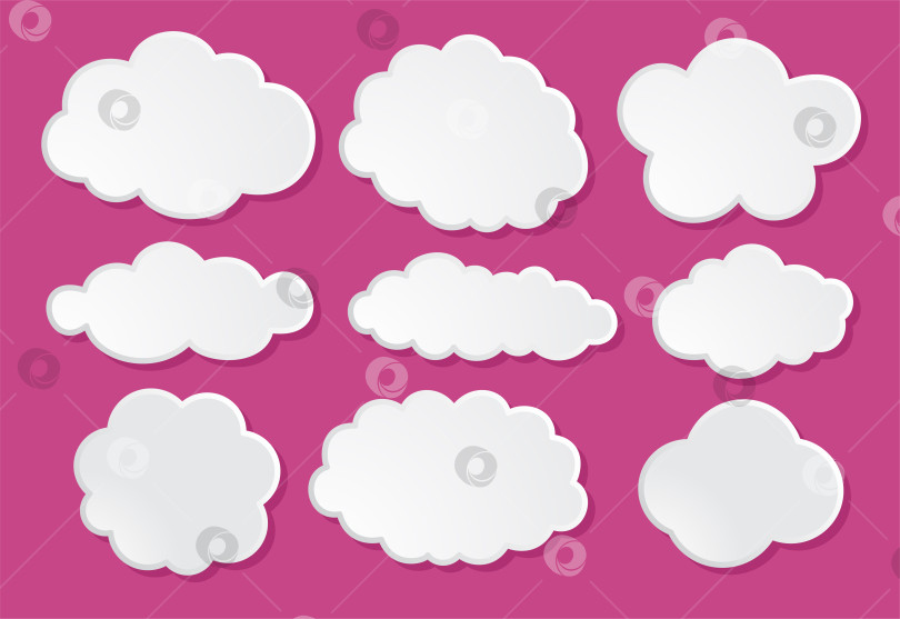 Скачать Набор рамок с облаками. фотосток Ozero